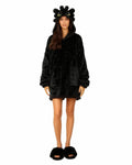 Wearable Blanket Hoodie Black Dragon