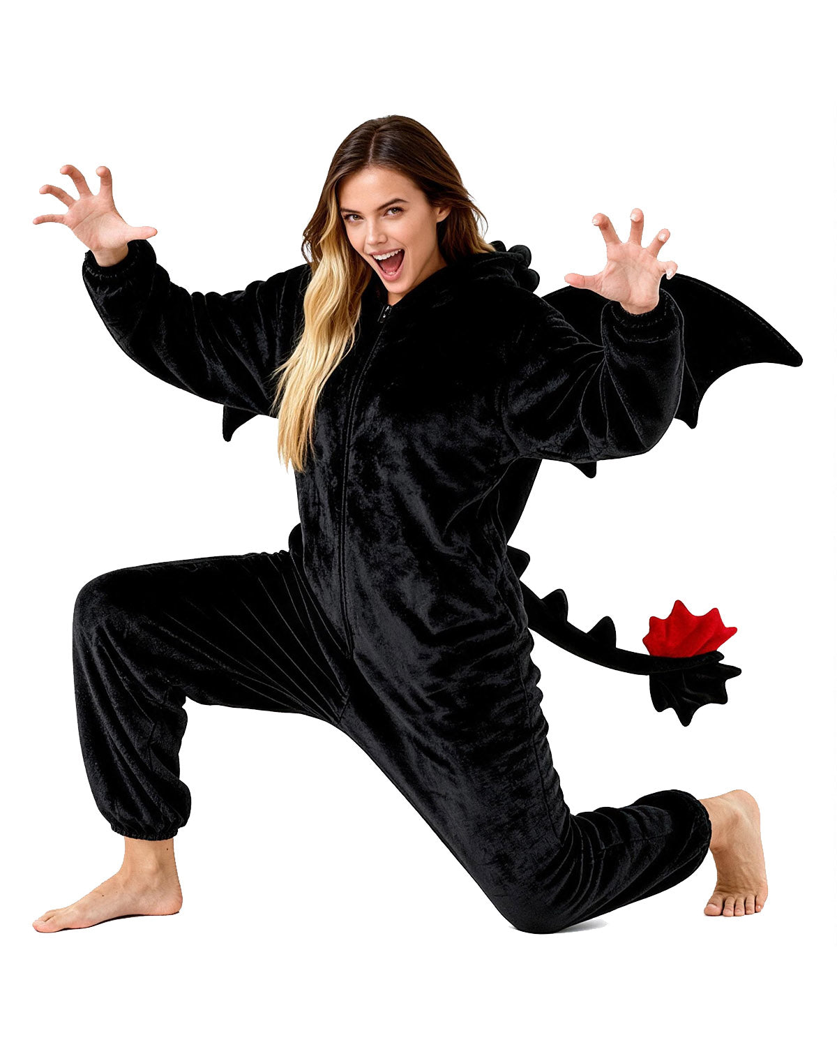 Onesie Pajama Black Dragon