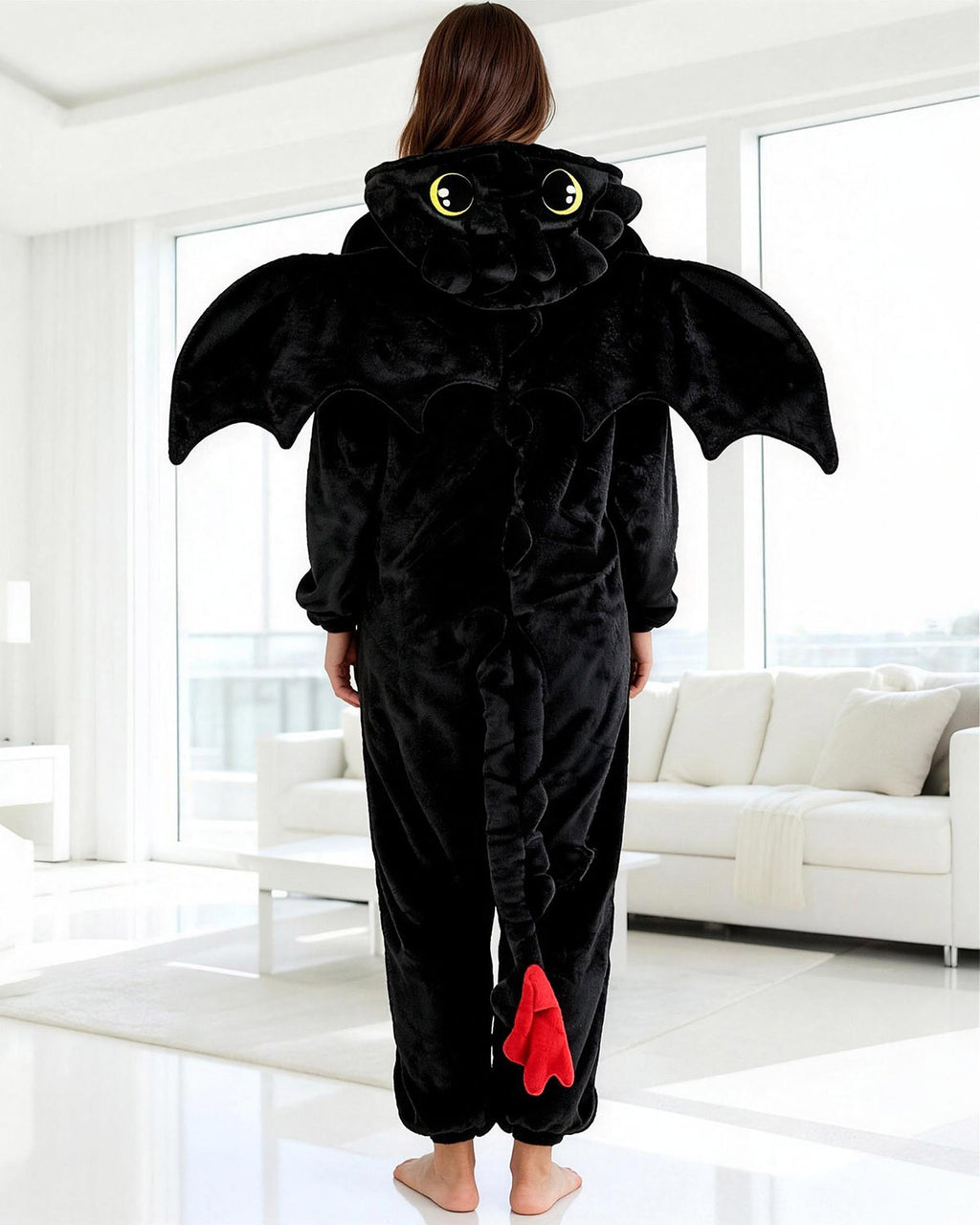 Onesie Pajama Black Dragon