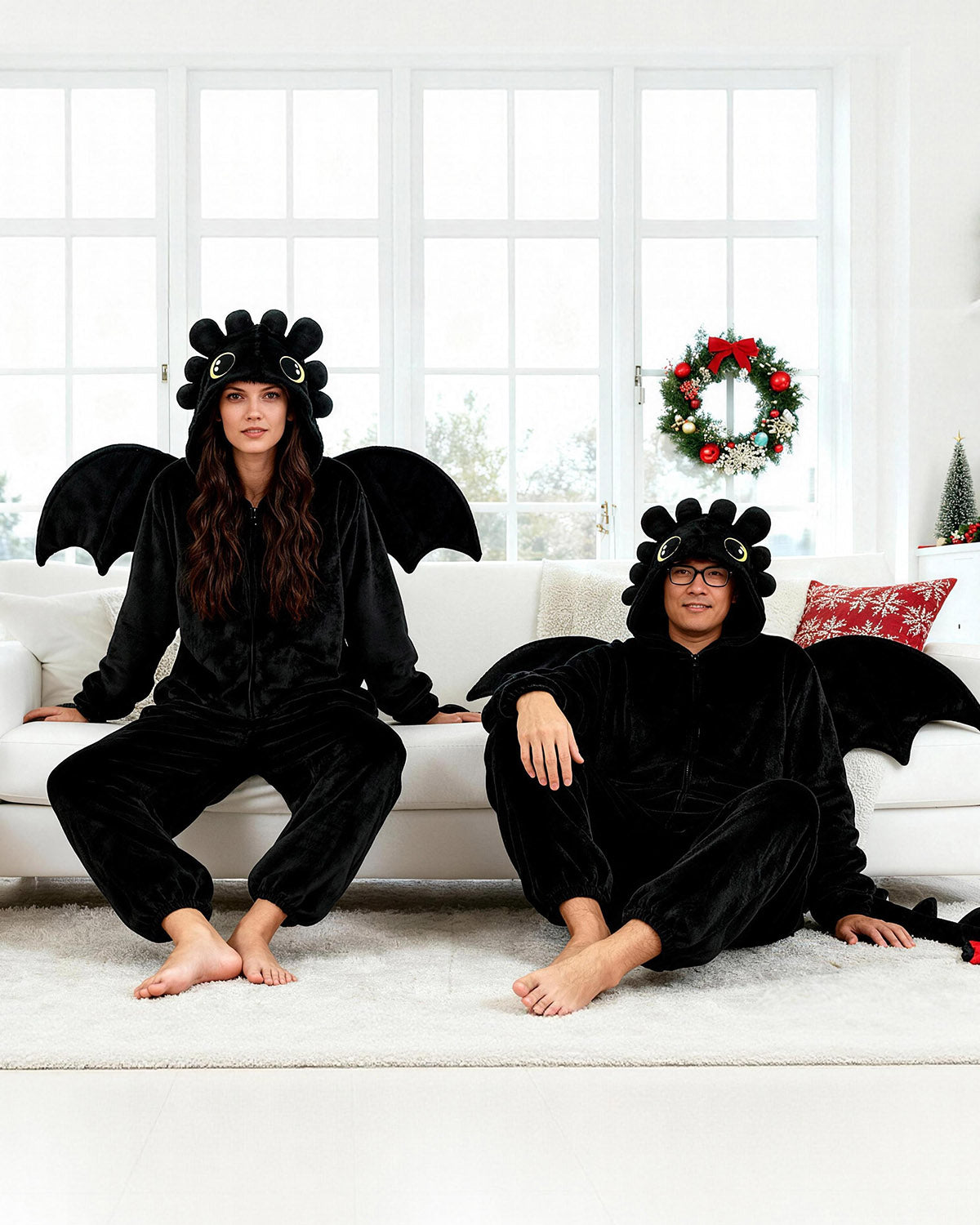 Onesie Pajama Black Dragon