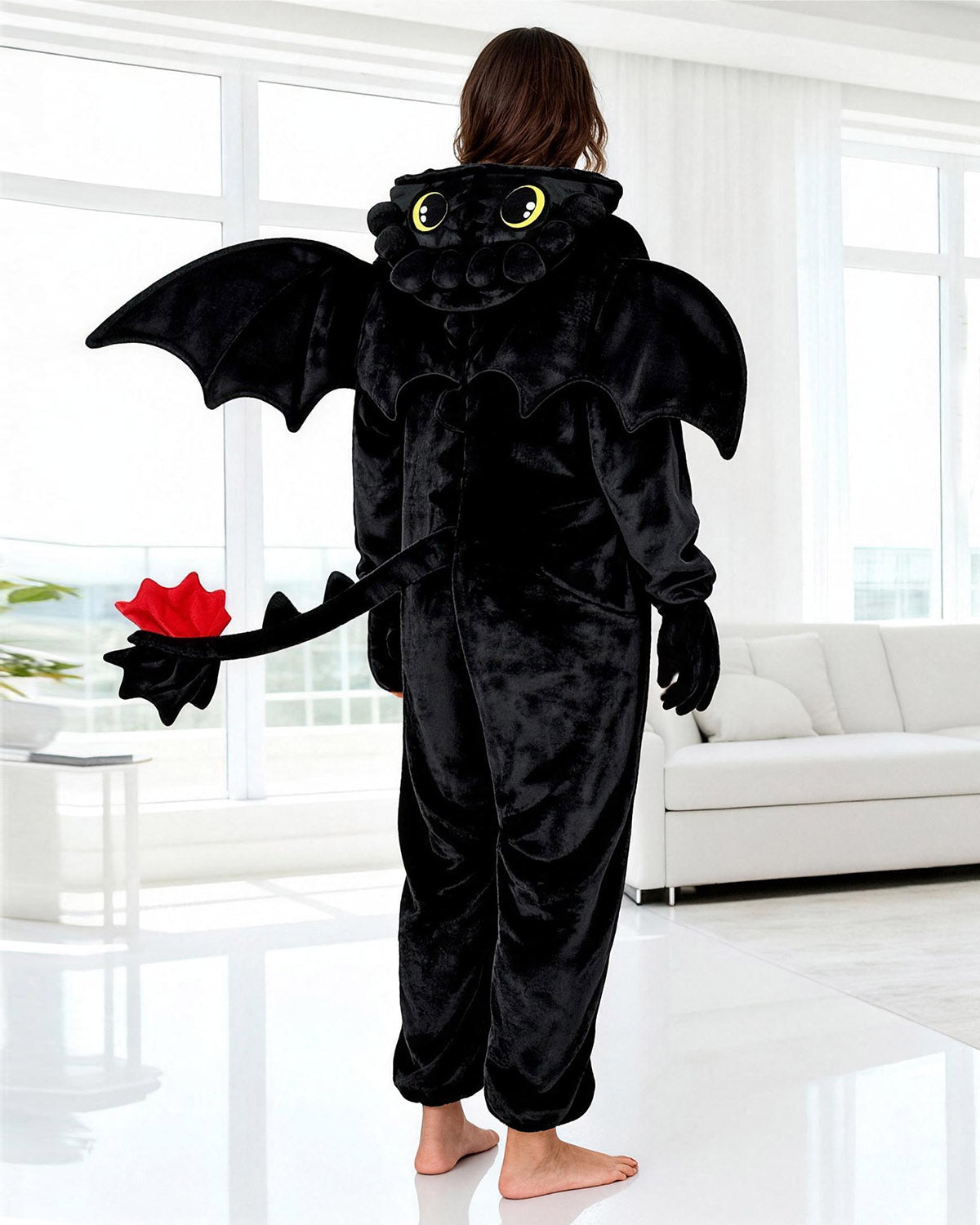 Onesie Pajama Black Dragon