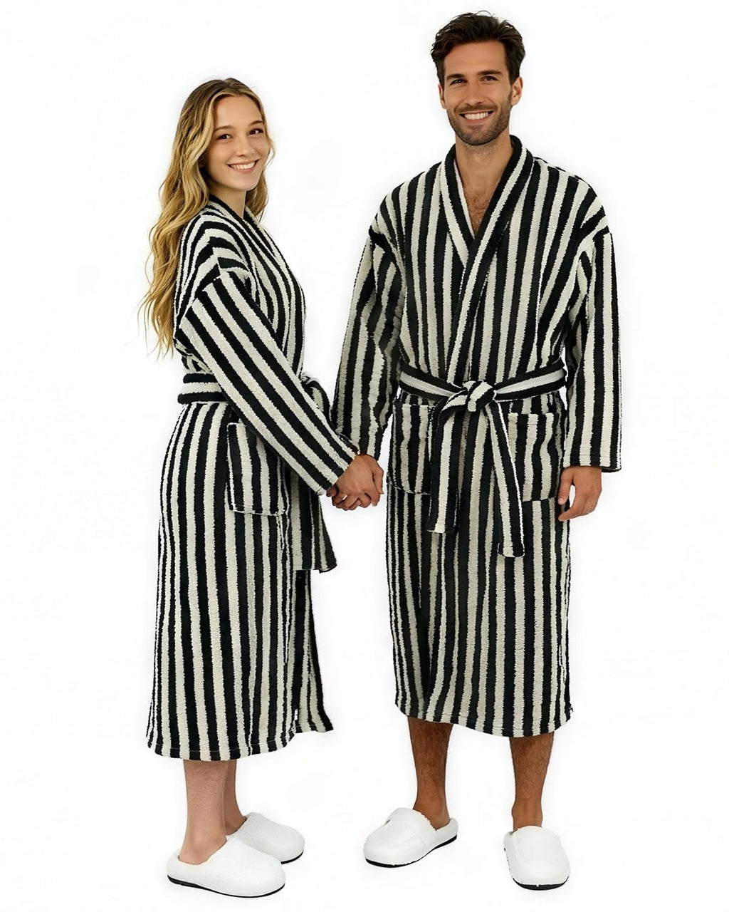 Plush Striped Robe