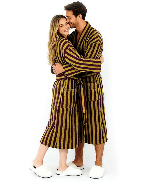 Plush Striped Robe